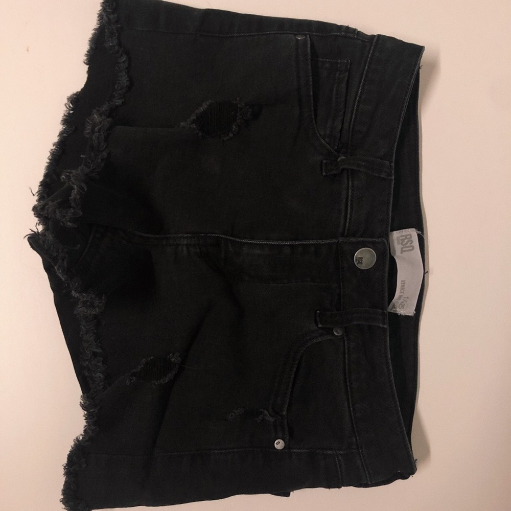 Black Denim Shorts